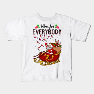 Funny Wine Christmas Kids T-Shirt